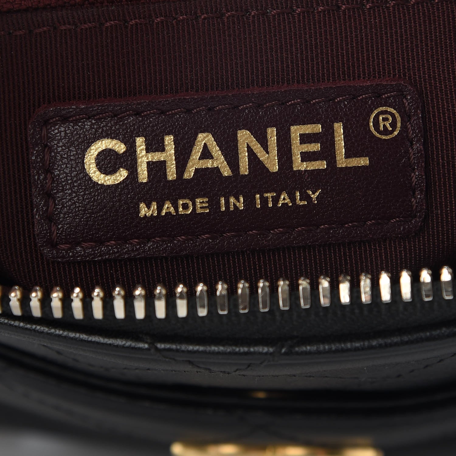 Chanel Calfskin Grosgrain Stitched Button Up Camera Case Black 6 of 10
