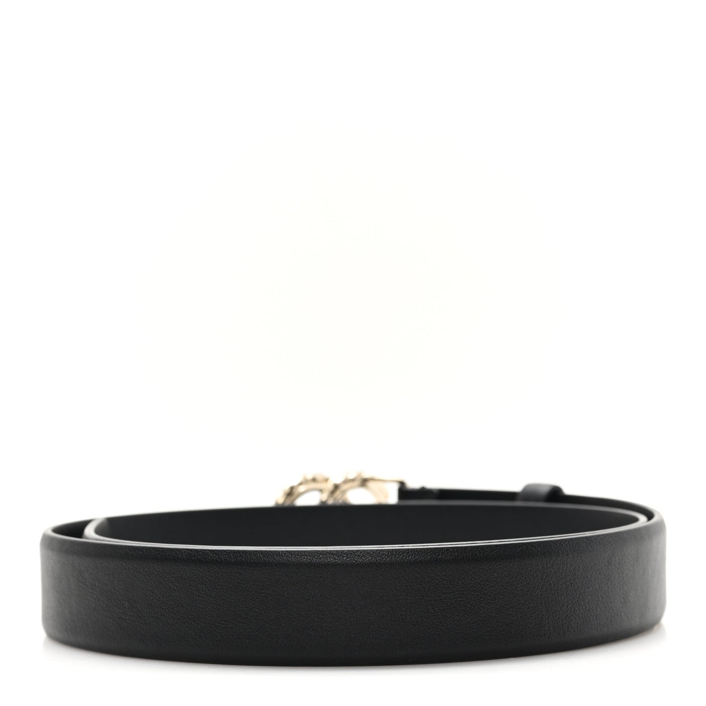 Calfskin Crystal CC Belt 70 28 Black