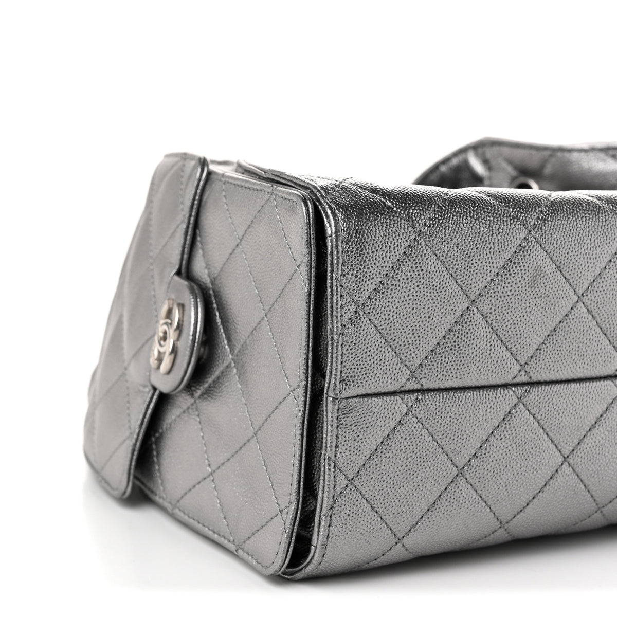 Chanel Metallic Caviar Quilted Small Chanel 25 Handbag Anthracite 9 of 12