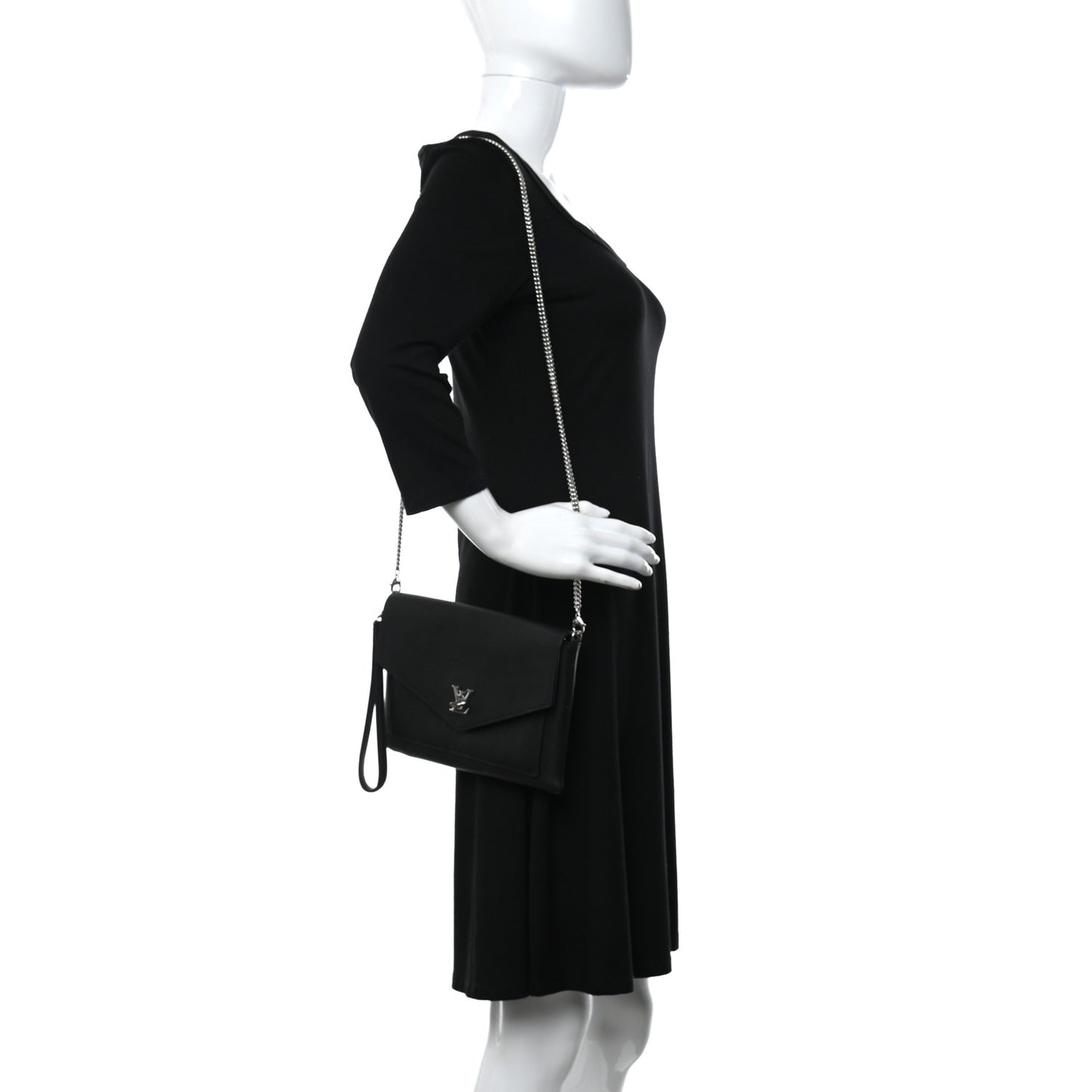 Soft Calfskin My Lockme Pochette Black