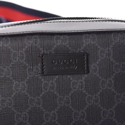 Gucci GG Supreme Monogram Web Shoulder Bag Black Grey 10 of 10