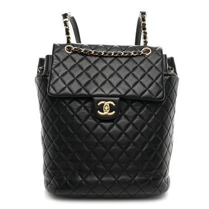 Chanel Lambskin Quilted Large Urban Spirit Backpack Black 1 of 10