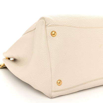 Prada Vitello Daino Top Handle Tote Talco 8 of 11