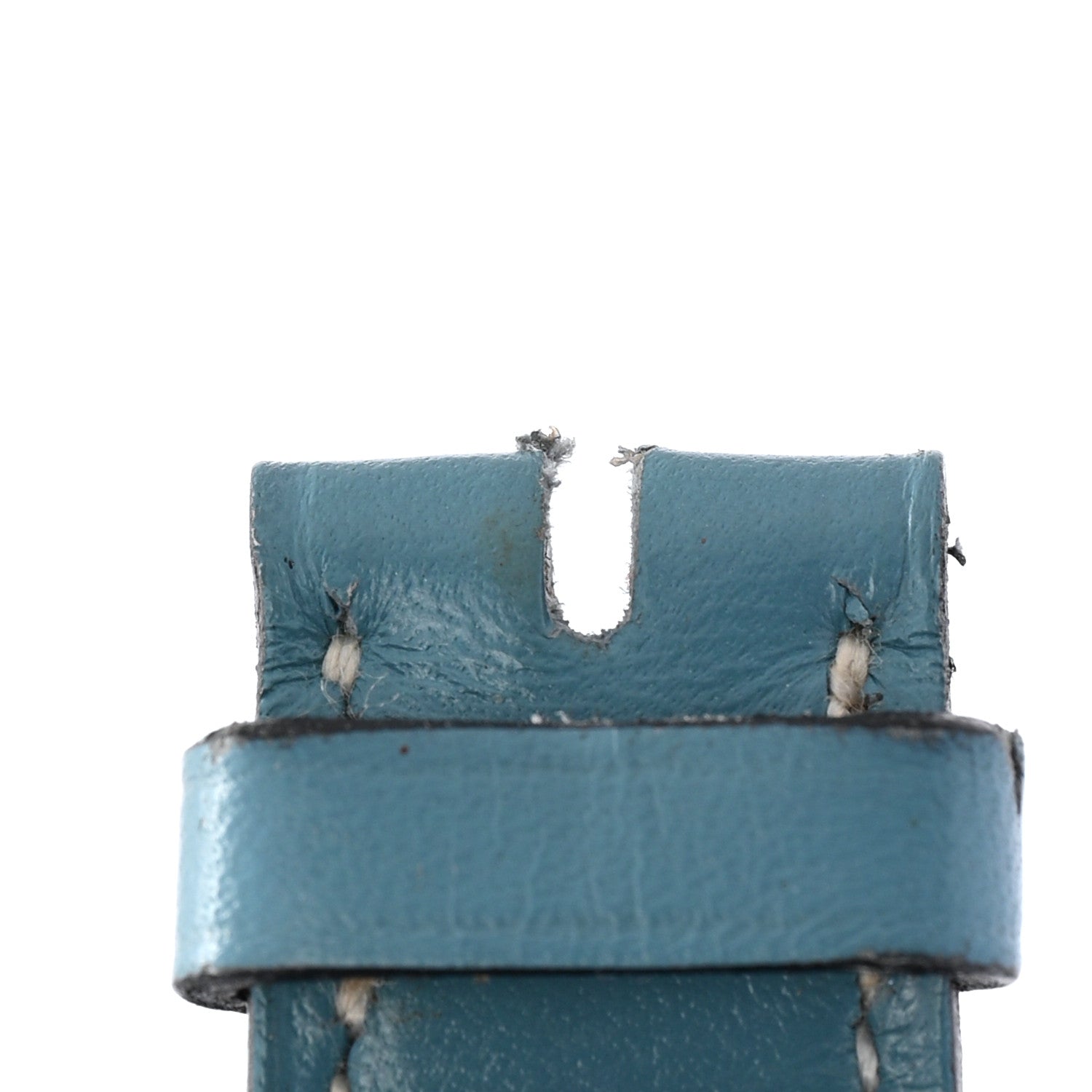 Hermes Chevre Mysore Heure H Hour Watch Strap Blue Jean 4 of 5