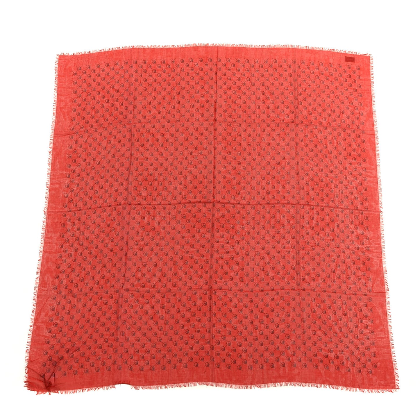 Modal Silk Twill GG Hamlet Square Scarf Flame Blue