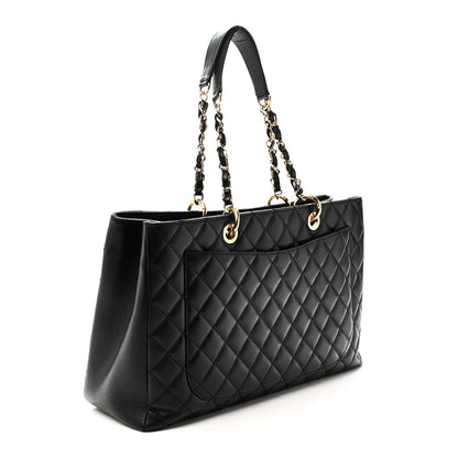 Chanel Caviar Quilted XL Grand Shopping Tote GST Black 3 of 10