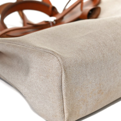 Hermes Toile Vache Calfskin Herbag 30 PM Backpack Natural 10 of 17
