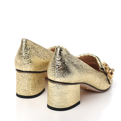 Gucci Galassia GG Marmont Fringe 50mm Loafer Pumps 37 Platino 4 of 9