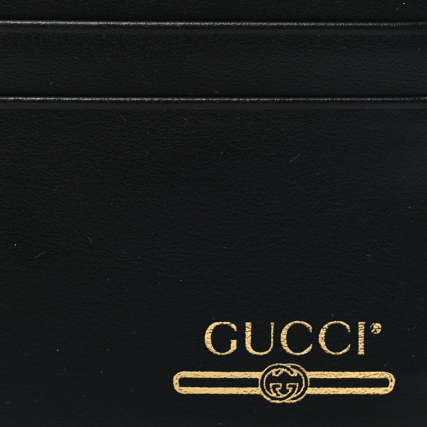 Plutone Calfskin Logo Card Holder Black