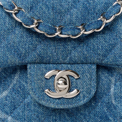 Chanel Denim CC Quilted Mini Square Flap Blue 9 of 11