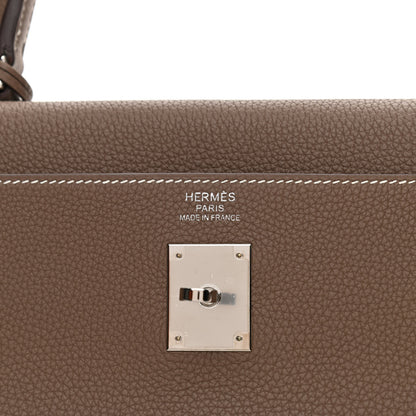 Hermes Togo Kelly Retourne 35 Etoupe 6 of 9