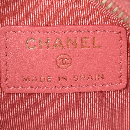 Chanel Caviar Quilted Zip Around Classic Coin Purse Pink 6 of 8