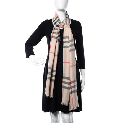 Burberry Wool Silk Gauze Giant Check Scarf Trench 2 of 4