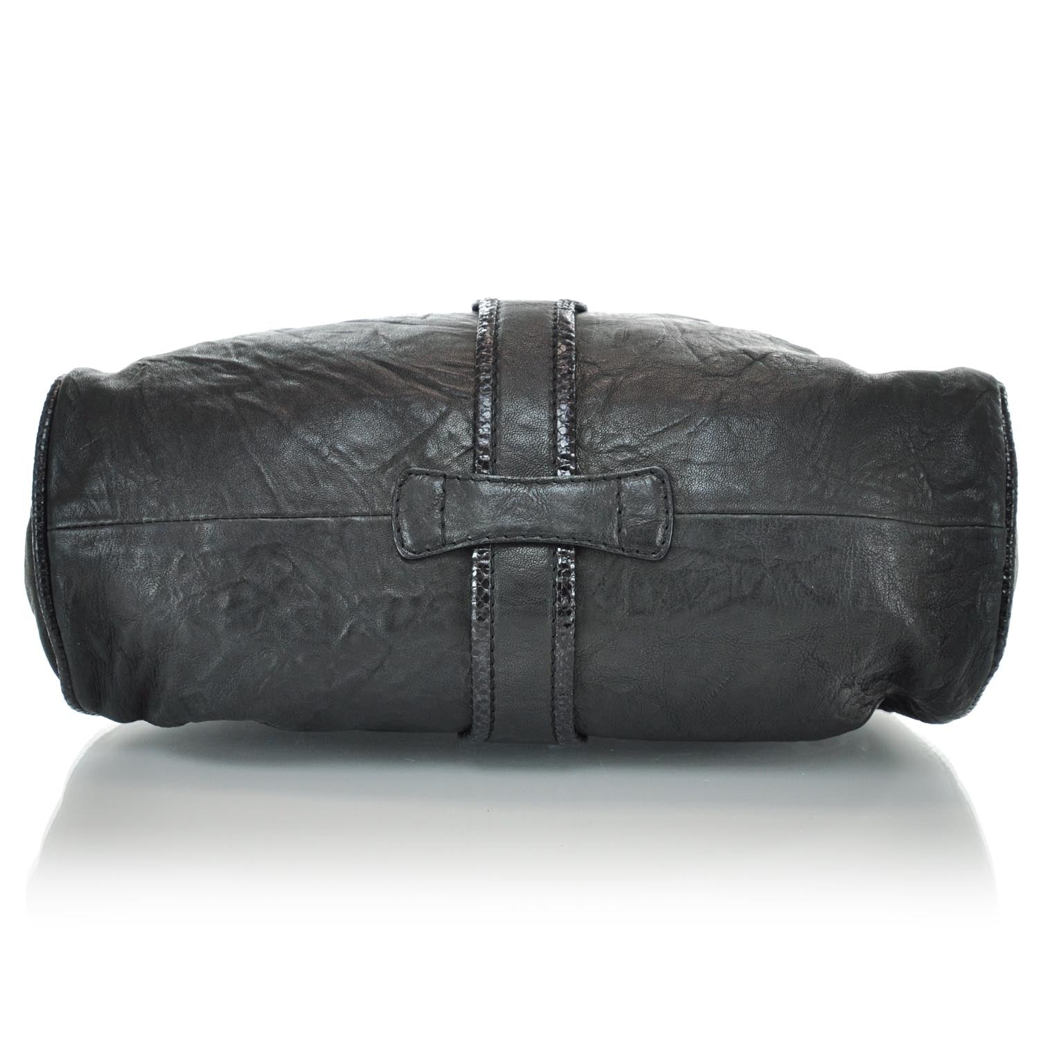 Jimmy Choo Biker Leather Elaphe Snakeskin Trim Ramona Black 6 of 10