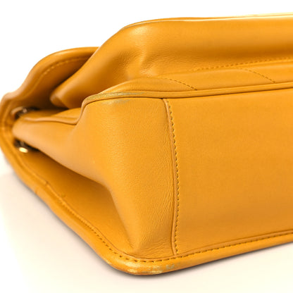Saint Laurent Lambskin Matelasse Monogram Medium Niki Chain Satchel Yellow 8 of 14