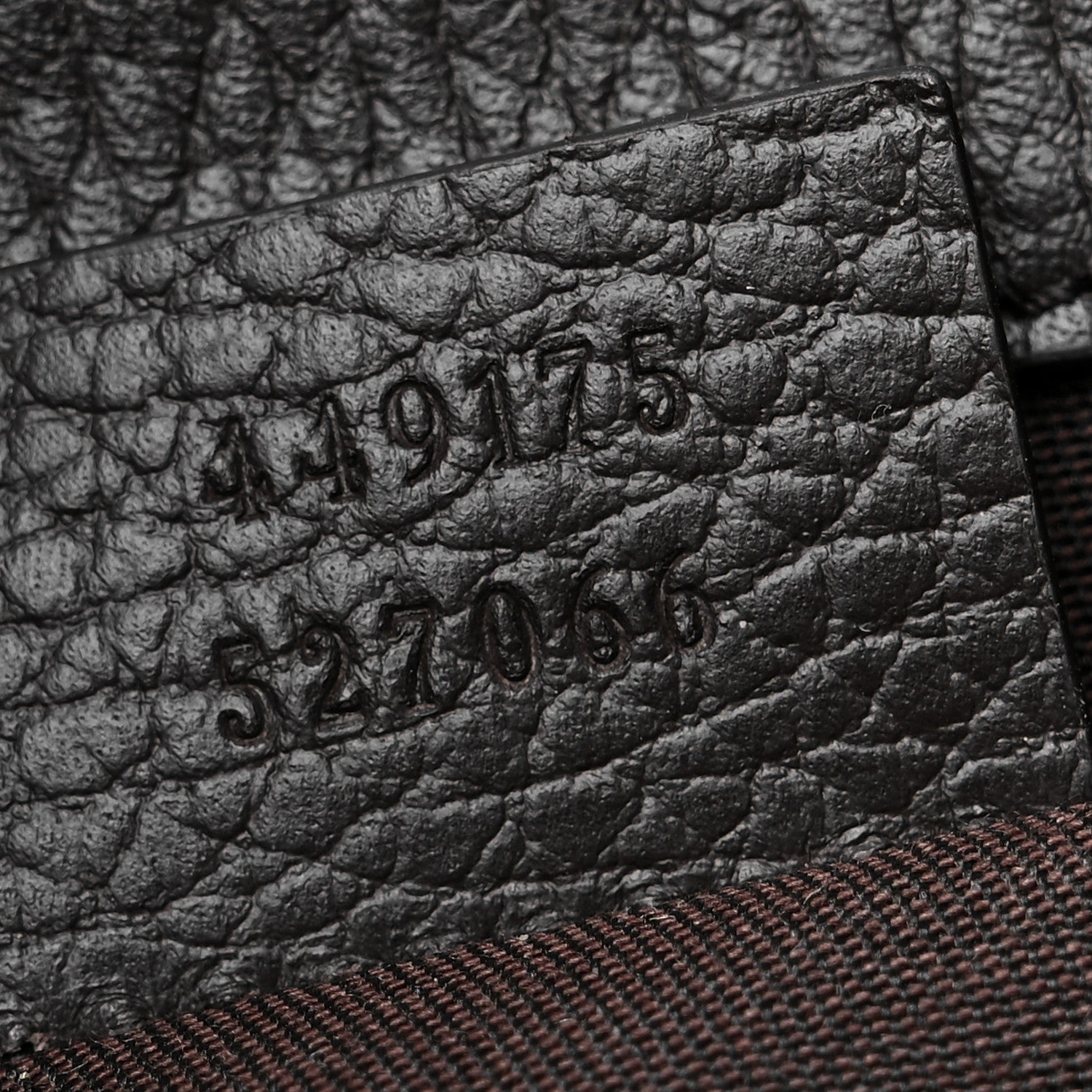 Gucci Monogram Dollar Calfskin O Drawstring Backpack Beige Ebony Testa di Moro Dark Chocolate 7 of 11