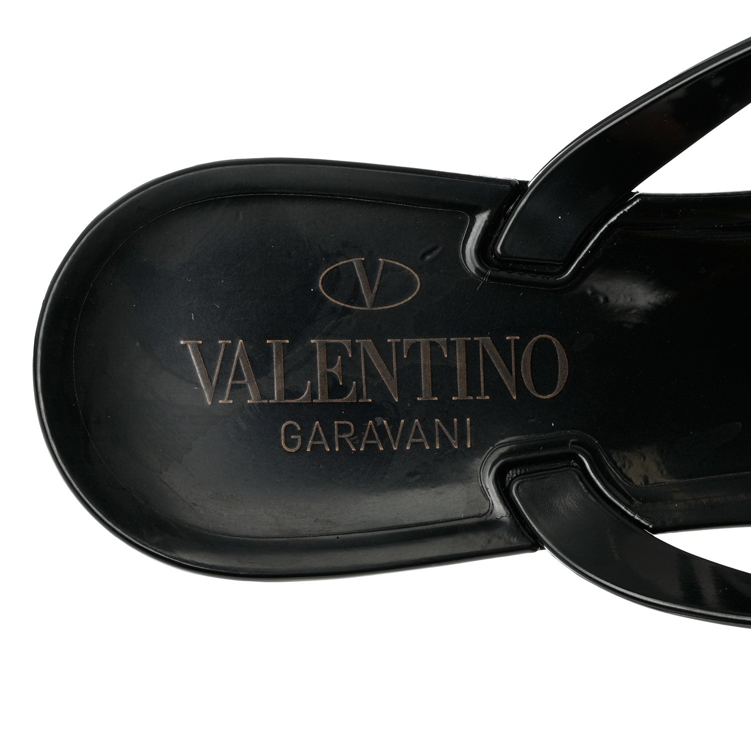 Valentino Garavani PVC Jelly Rockstud Bow Thong Sandals 36 Black 6 of 12