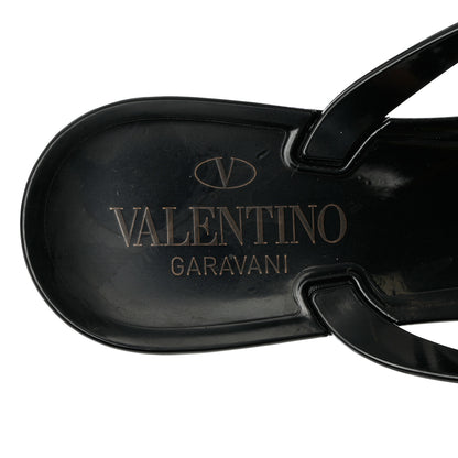 Valentino Garavani PVC Jelly Rockstud Bow Thong Sandals 36 Black 6 of 12