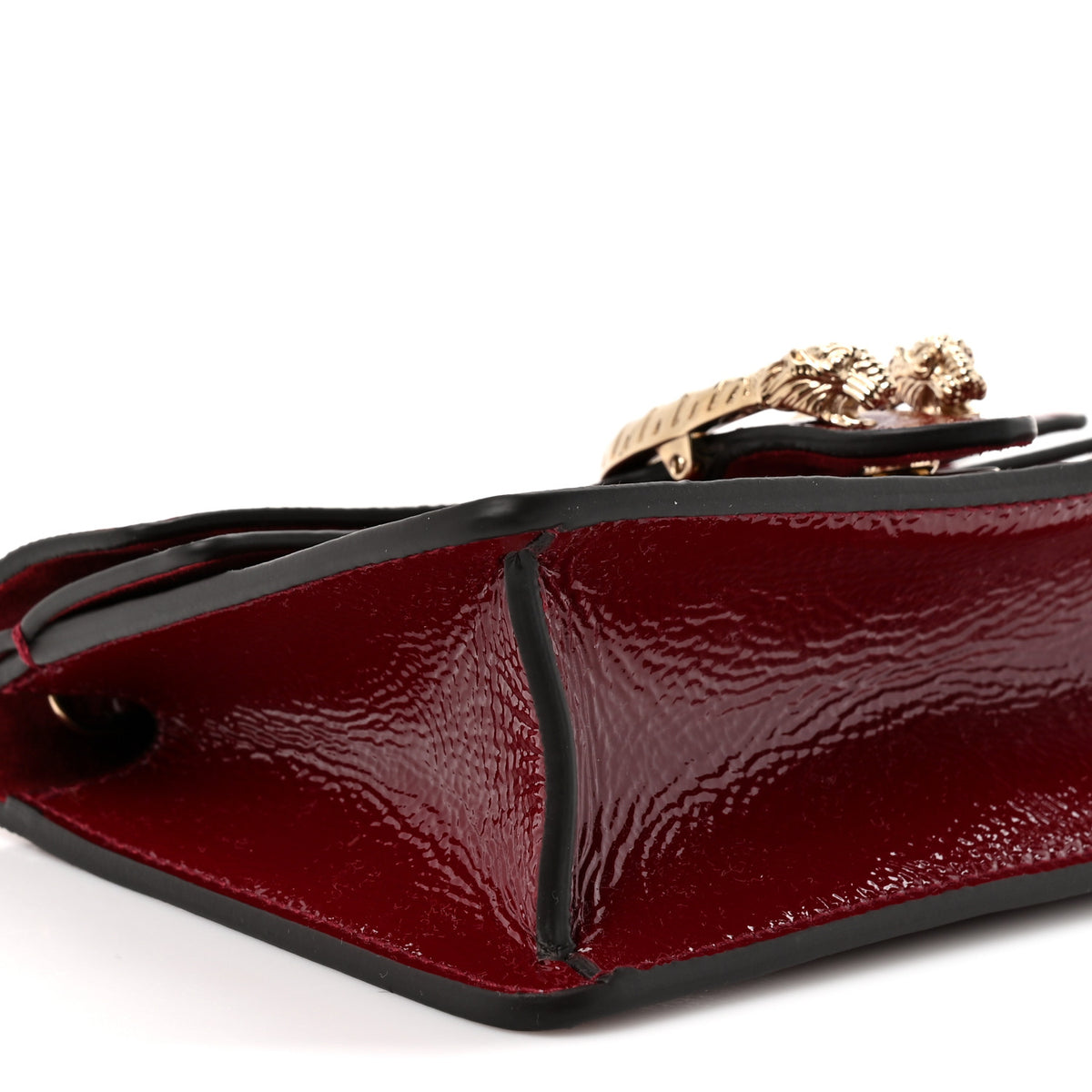 Crinkled Patent Mini Dionysus Shoulder Bag Rosso Ancora Red