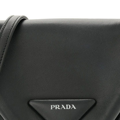 Prada Nappa Padded Signaux Triangle Crossbody Black 8 of 12