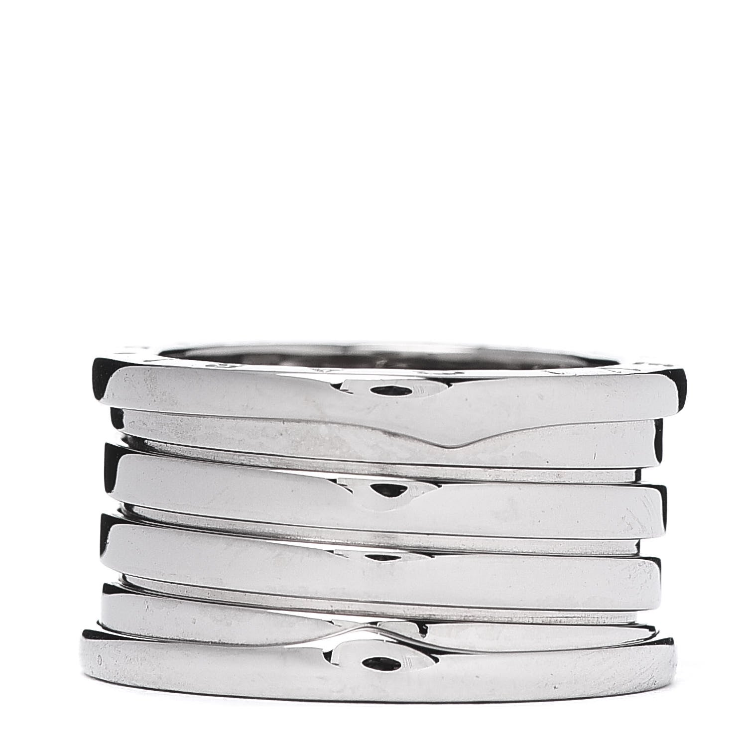 Bulgari 18K White Gold B.Zero1 Four-Band Ring 56 7.5 3 of 4