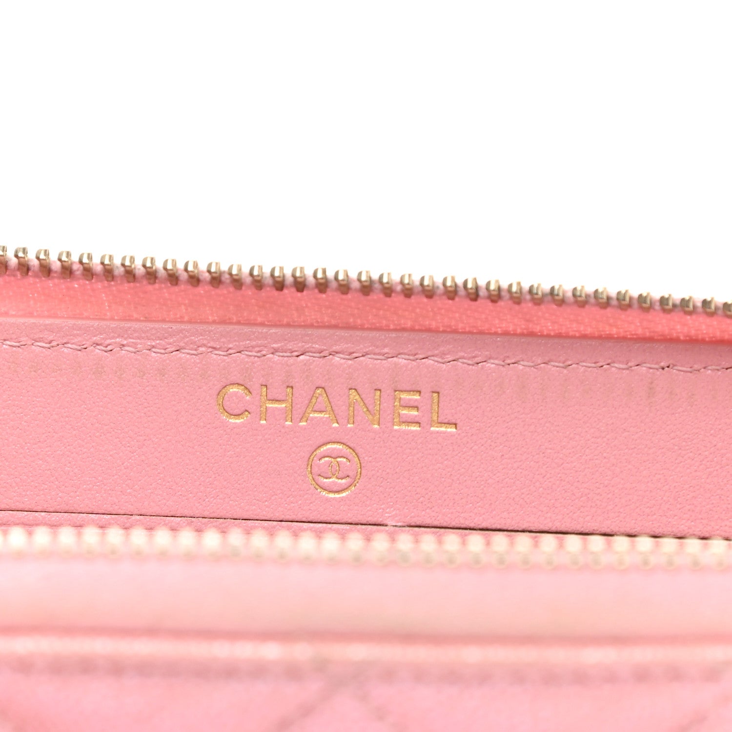 Chanel Iridescent Caviar Quilted Medium Zip Around Wallet Pink 6 of 13
