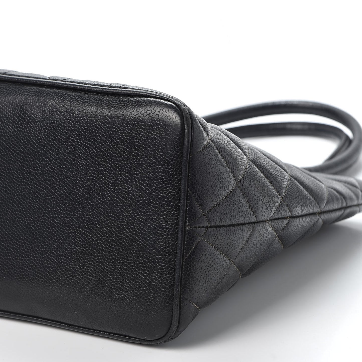 Caviar Quilted Medallion Tote Black