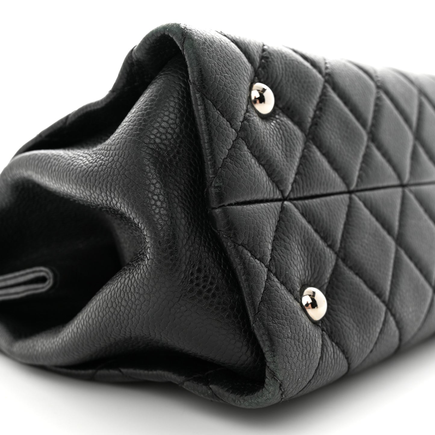 Soft Caviar Quilted CC Timeless Tote Black