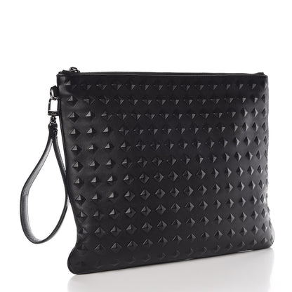 MCM Coated Canvas Studded Pouch Black 3 of 8