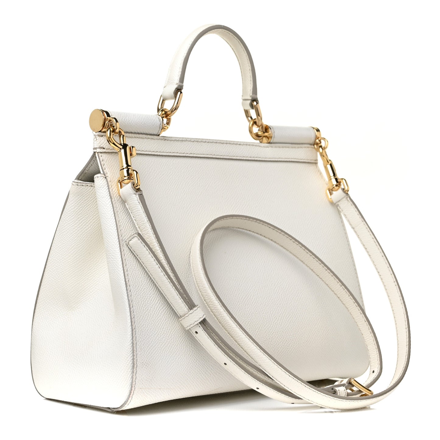 Dauphine Medium Miss Sicily Satchel White