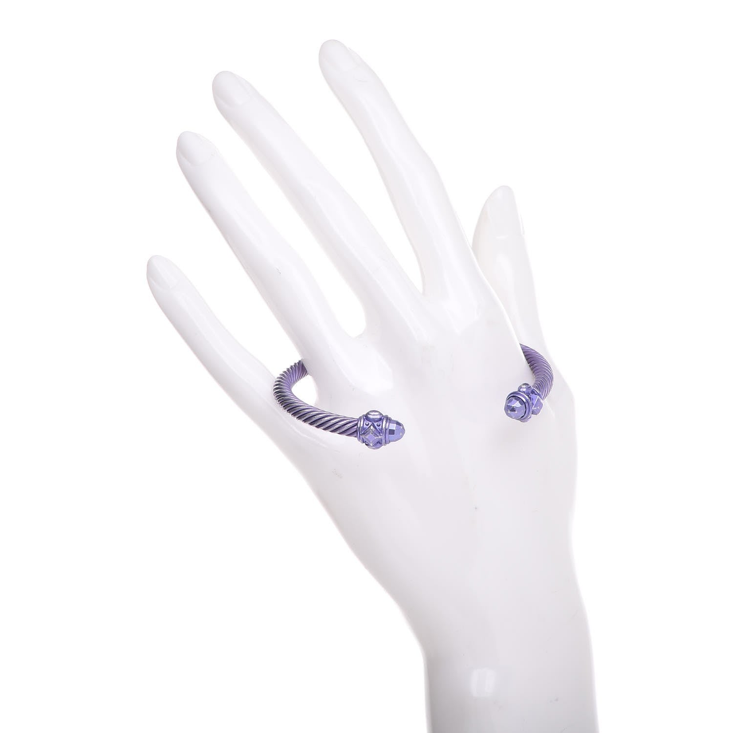 David Yurman Aluminum 5mm Renaissance Bracelet Lavender 2 of 7