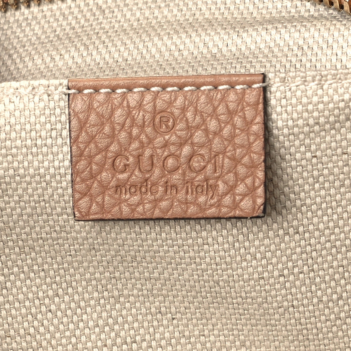 Pebbled Calfskin Small Soho Disco Bag Camelia