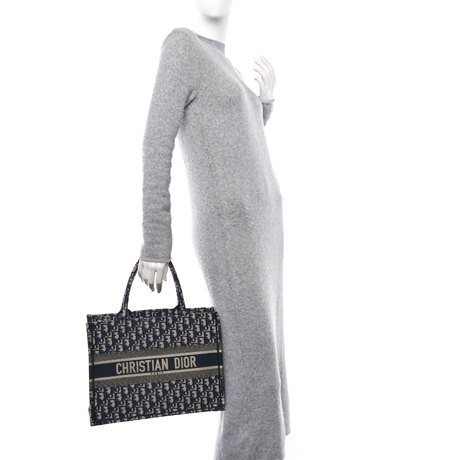 Christian Dior Oblique Medium Book Tote Blue Multicolor 2 of 10