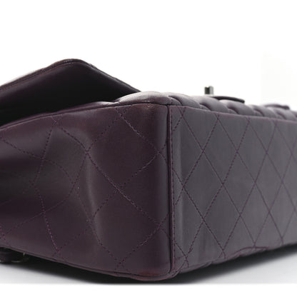 Chanel Lambskin Quilted Maxi Double Flap Plum 9 of 10