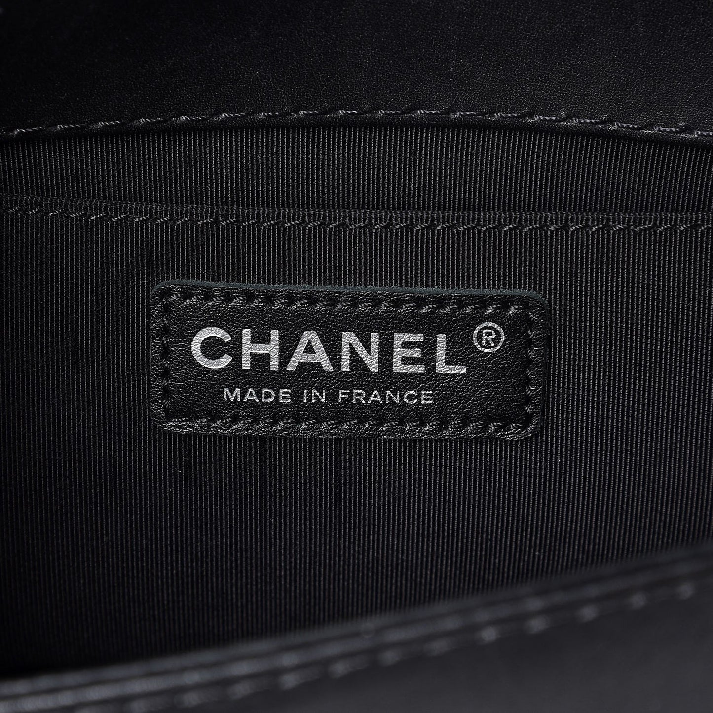 Calfskin Double Stitch Medium Boy Flap Black