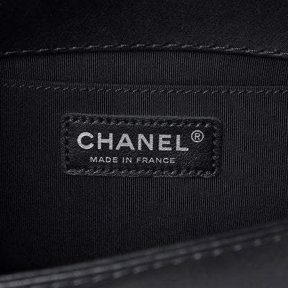 Chanel Calfskin Double Stitch Medium Boy Flap Black 6 of 9