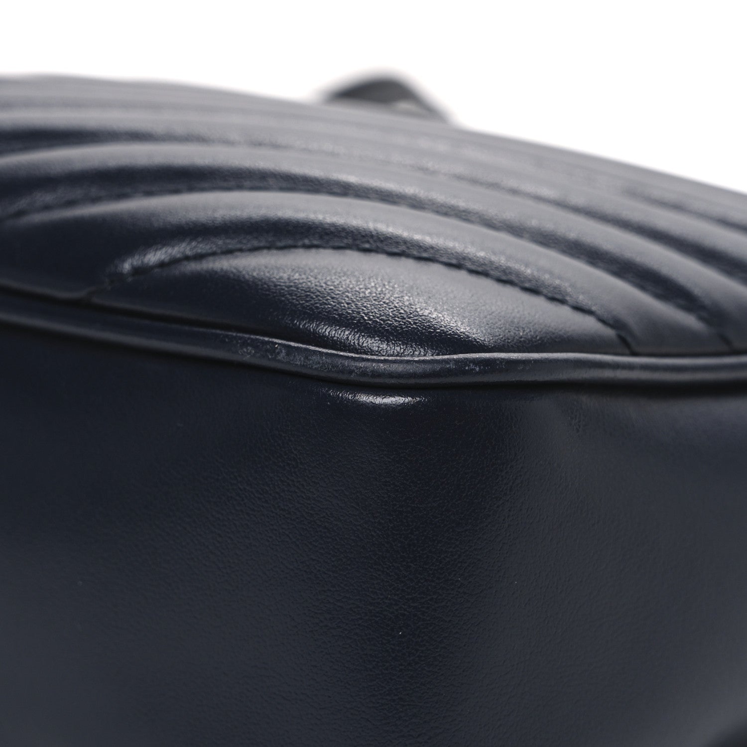 Saint Laurent Calfskin Matelasse Monogram Lou Camera Bag Deep Marine 12 of 12
