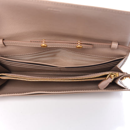 Prada Saffiano Metal Oro Chain Wallet Cammeo 5 of 8