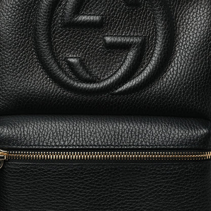 Gucci Pebbled Calfskin Soho Chain Backpack Black 8 of 10