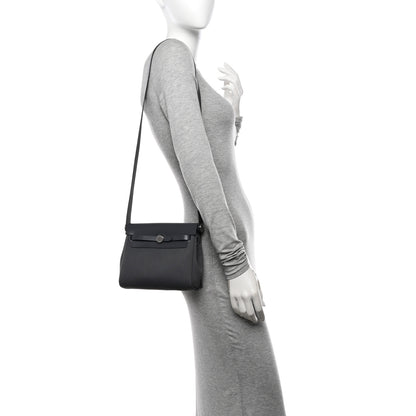 Hermes Military Toile Vache Hunter Herbag Zip Retourne 20 Ardoise 2 of 11