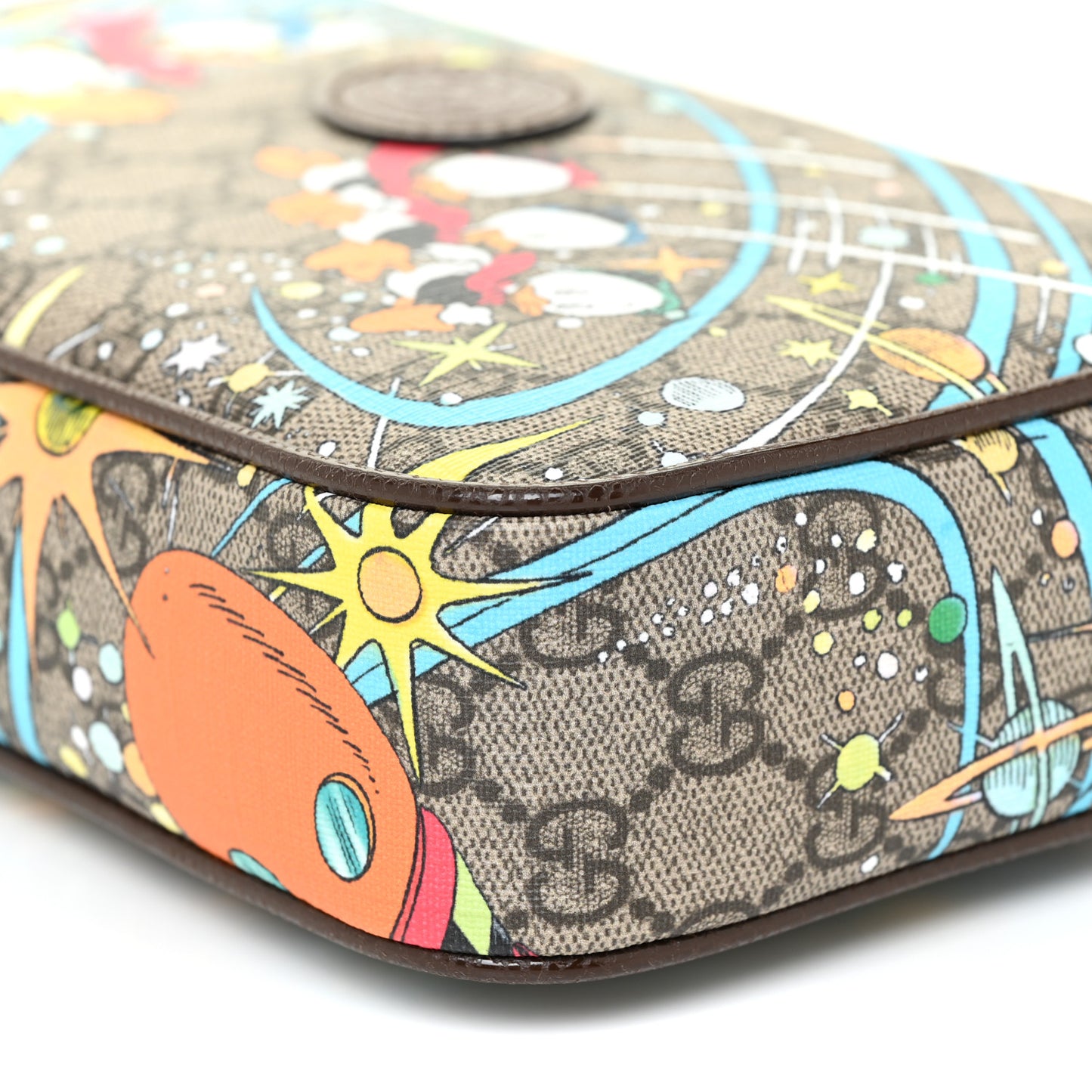 X DISNEY GG Supreme Monogram Donald Duck Small Interlocking G Belt Bag 80 32 Beige Multicolor New Acero