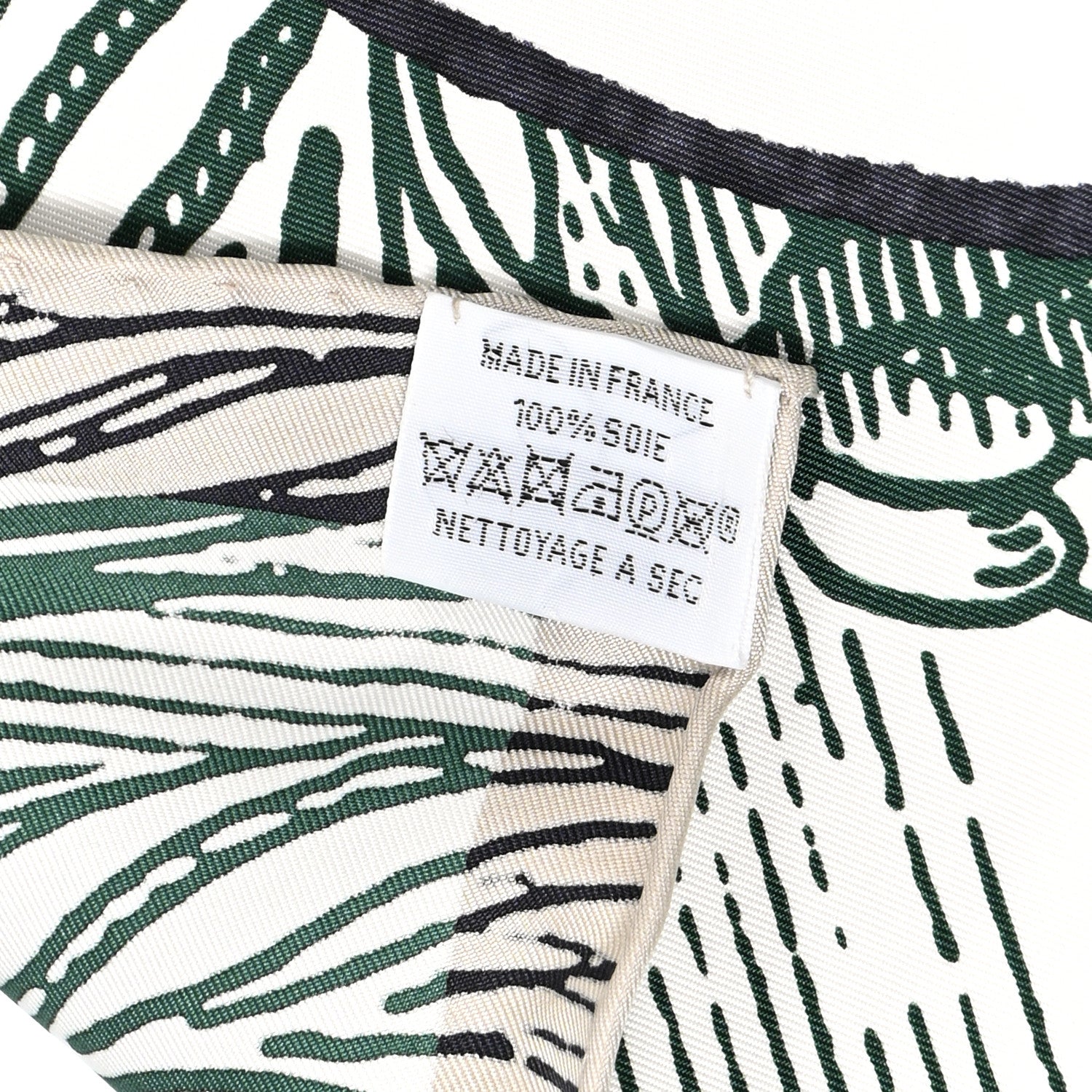 Hermes Silk Cavalier En Formes Scarf 90 Creme Vert Jaune Vif 7 of 30