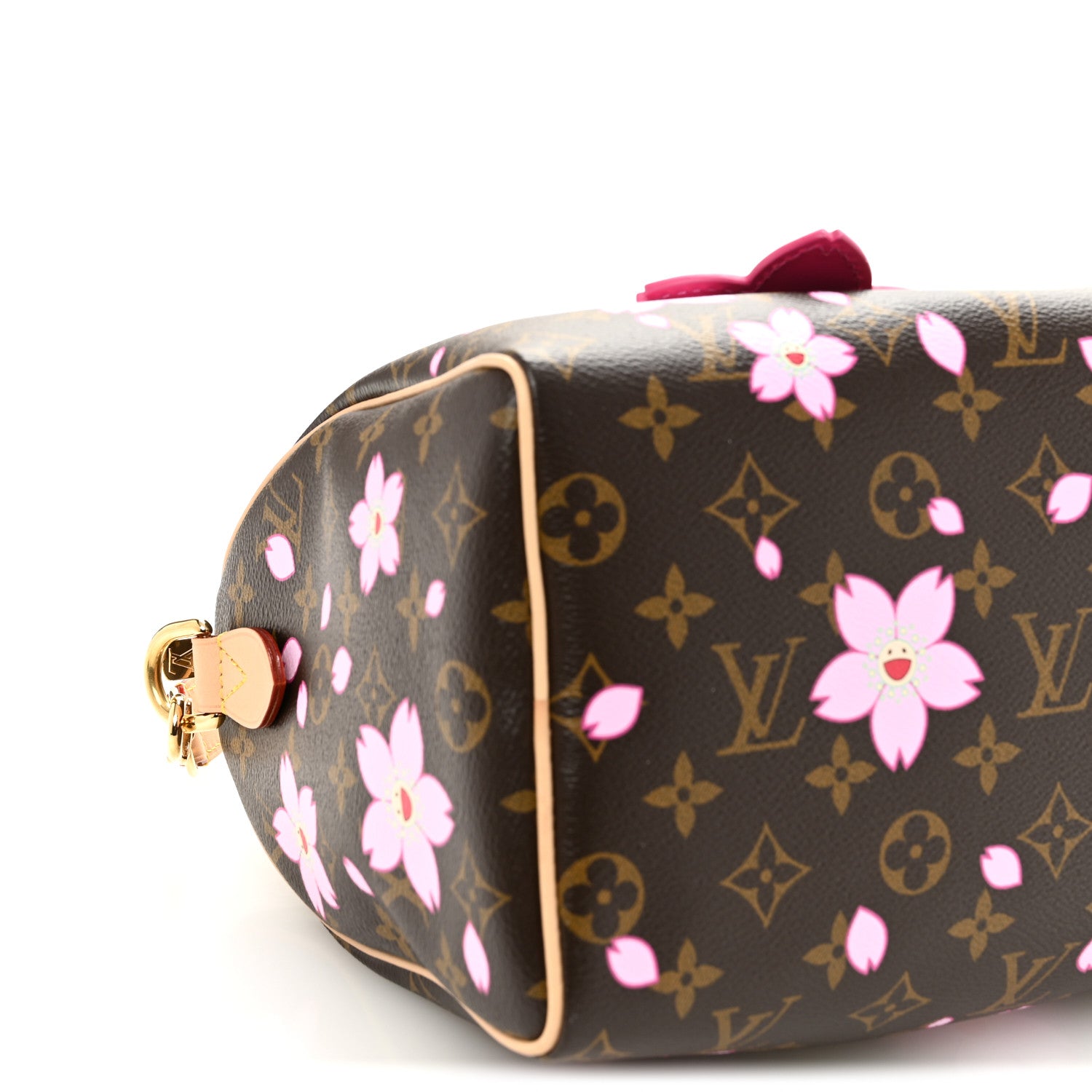 Louis Vuitton LV X TM Monogram Cherry Blossom Speedy Bandouliere 25 Sakura Brown 9 of 10