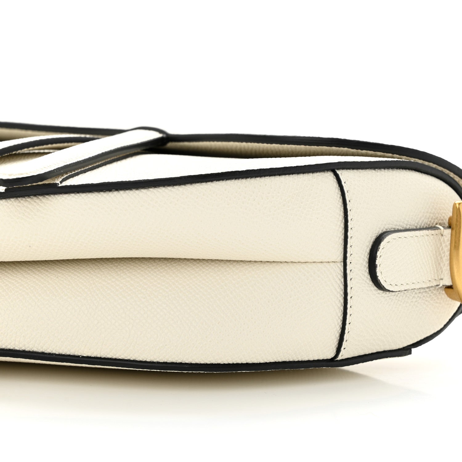 Christian Dior Grained Calfskin Saddle Bag White 10 of 11