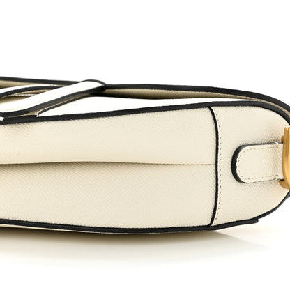 Christian Dior Grained Calfskin Saddle Bag White 10 of 11