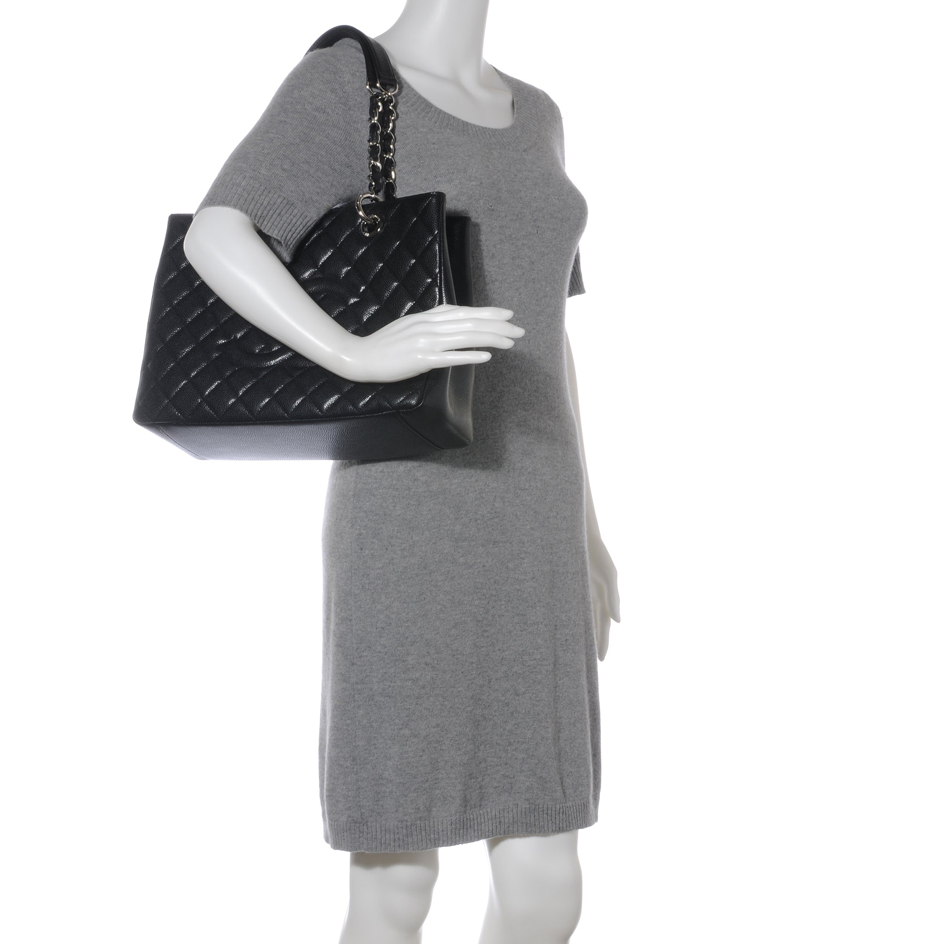 Chanel Caviar Grand Shopping Tote GST Black 2 of 7