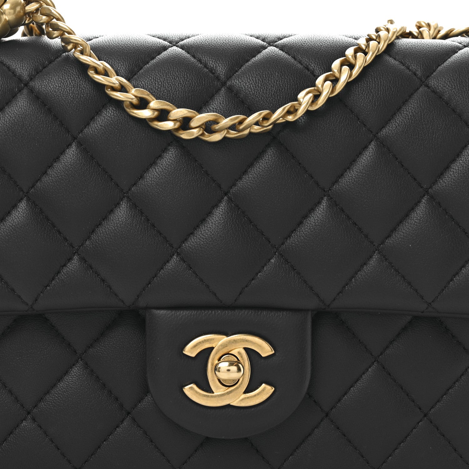 Chanel Lambskin Quilted Small Sweet Camellia Flap Navy 8 of 10