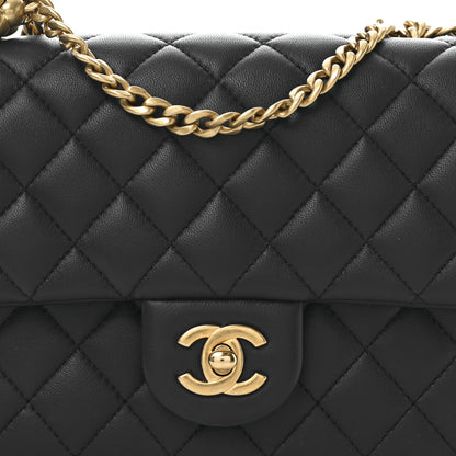 Chanel Lambskin Quilted Small Sweet Camellia Flap Navy 8 of 10