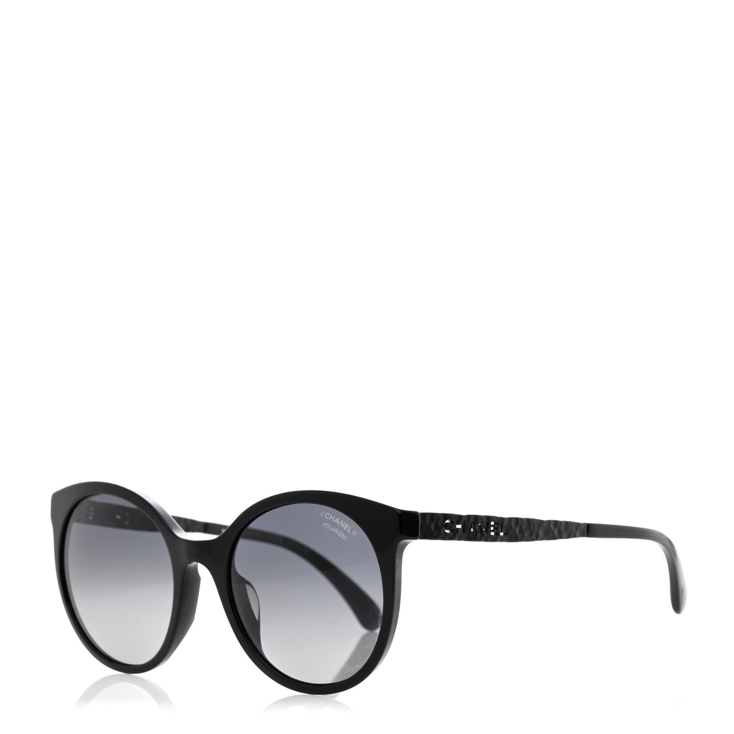 Acetate Metal Polarized Pantos Sunglasses 5440-A Black