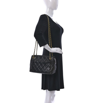 Chanel Lambskin Quilted Sun Medallion Shoulder Bag Black 2 of 10